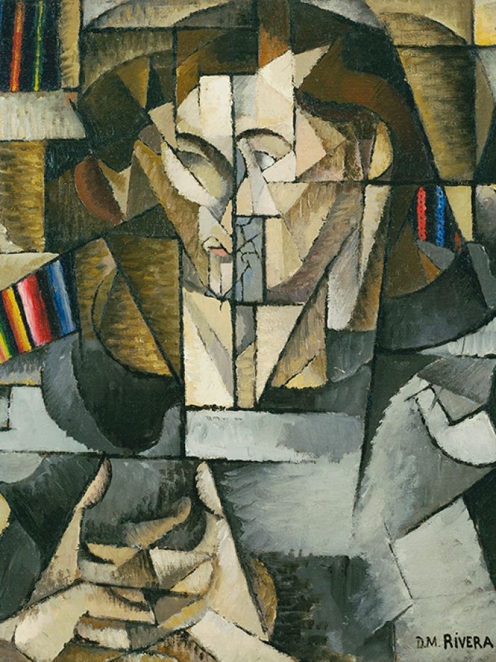 rivera Young Man in a Gray Sweater Jacques Lipchitz Paris 1914 abc.net .au