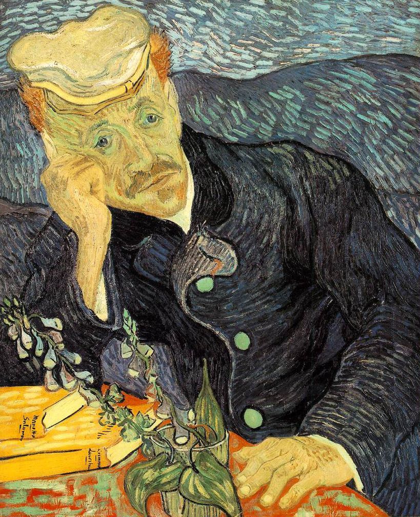 van gogh Portrait of Dr. Gachet 1890 megacurioso