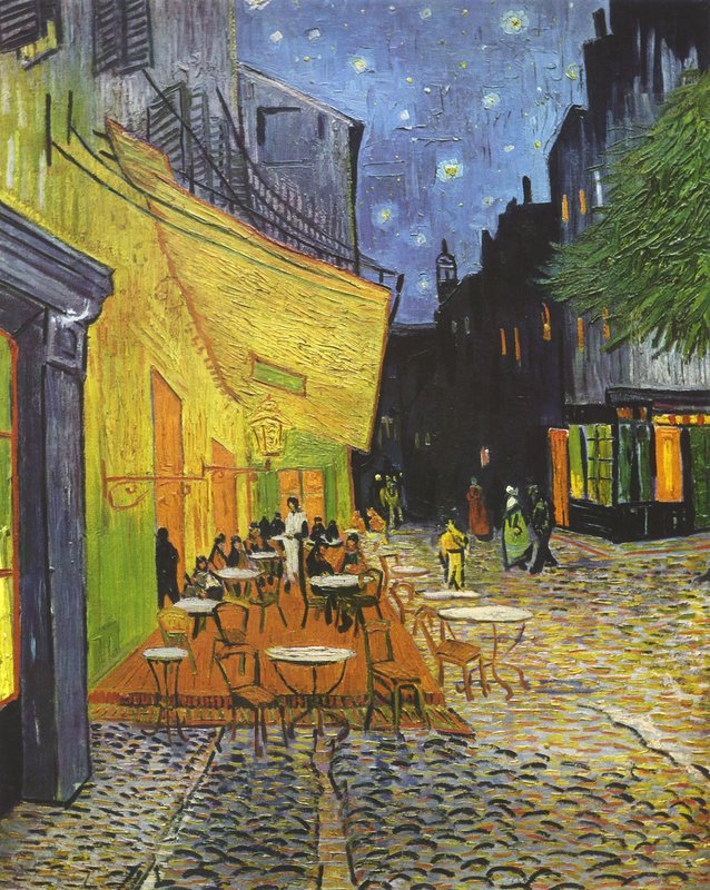 van gogh cafe terrace at night 1888 vincent van gogh sartle