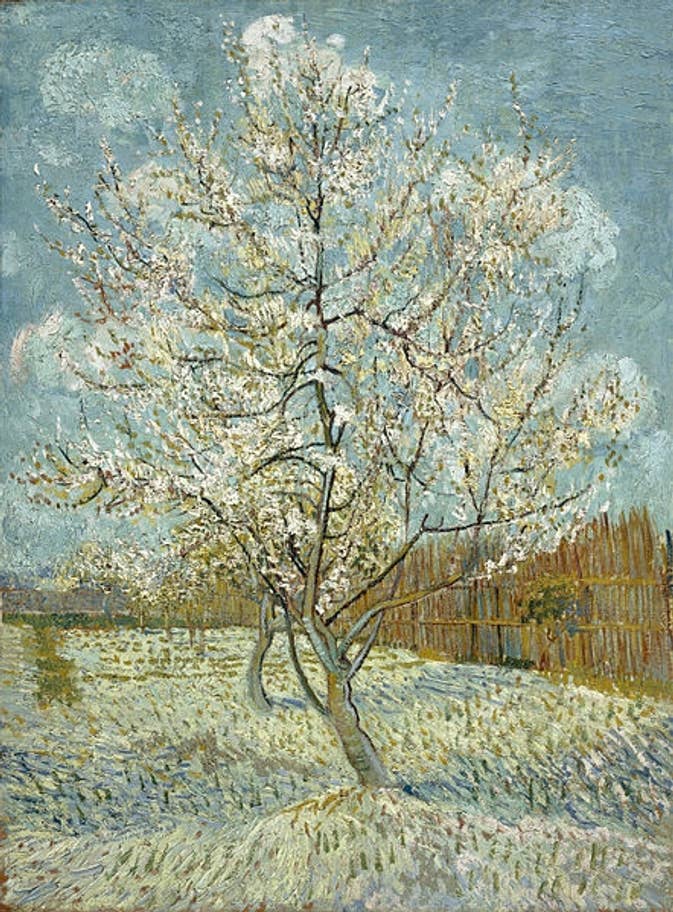 van goghself The Pink Peach Tree 1888