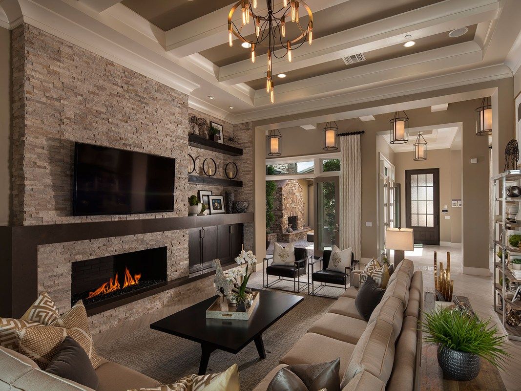 Brown And Green Earth Tones Living Room